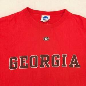 NCAA Georgia Bulldogs College Crew Neck T Shirt Mens Size Extra Large XL Red